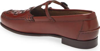Maqueda Woven T-Strap Loafer