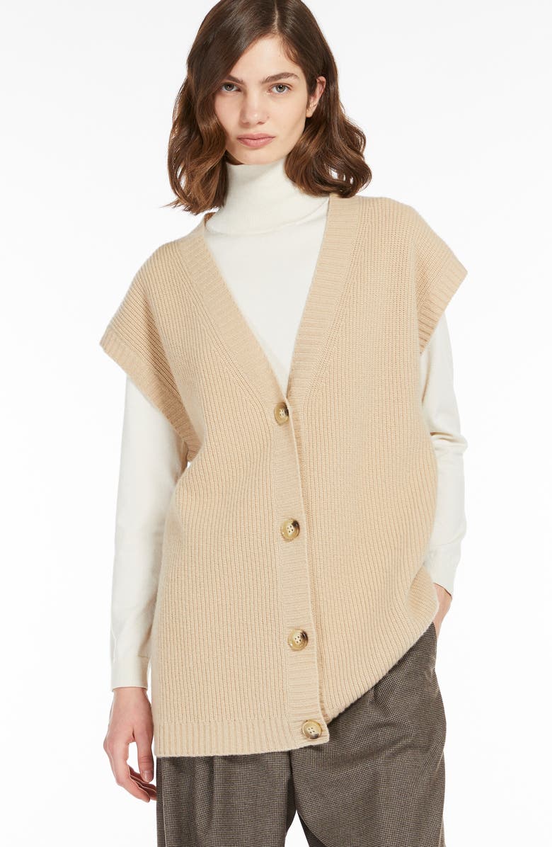 Weekend Max Mara Pesco Virgin Wool Sweater Vest, Alternate, color, 