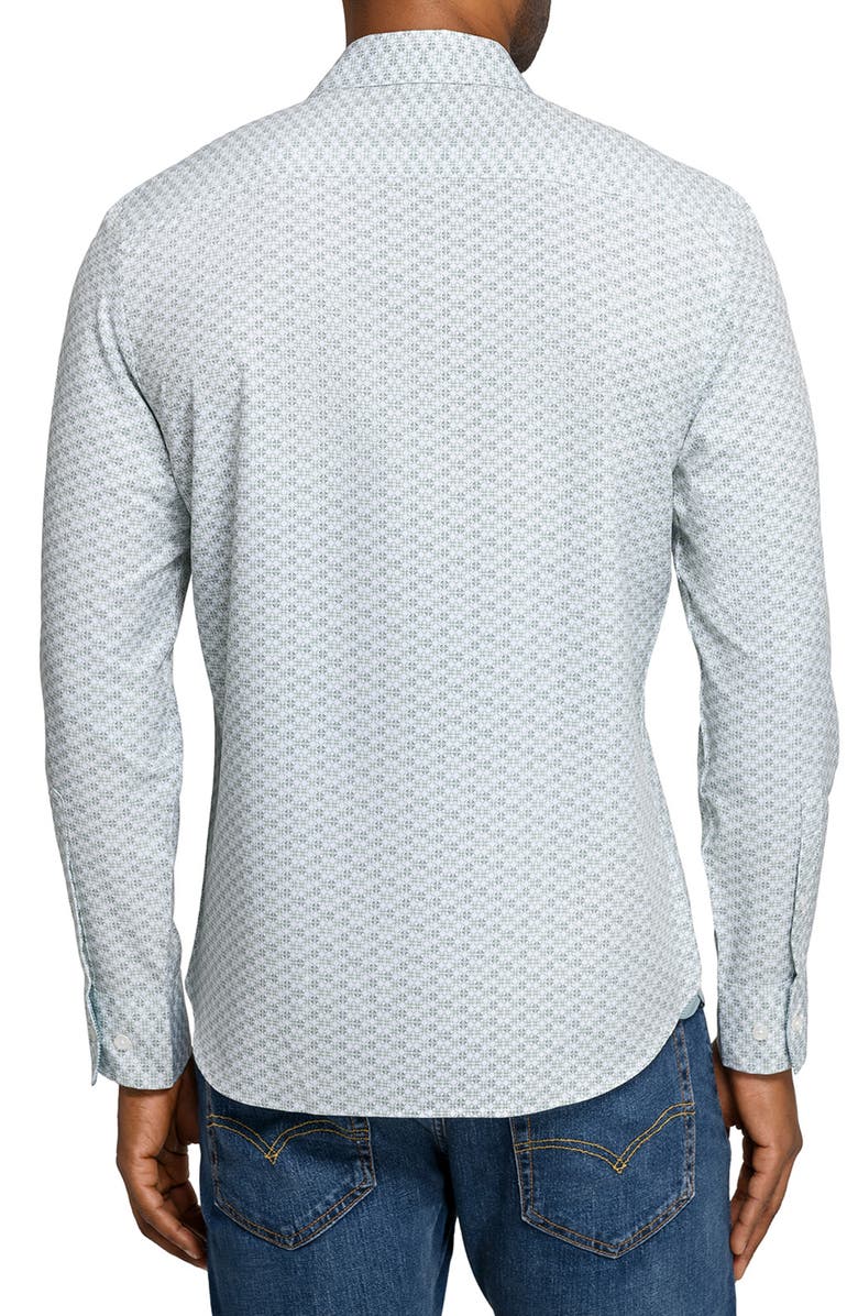 CONSTRUCT Circle Duo Woven Long Sleeve Basic, Alternate, color, White/Green