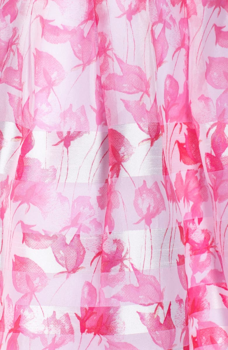 Chetta B Print Organza Fit & Flare Dress, Alternate, color,