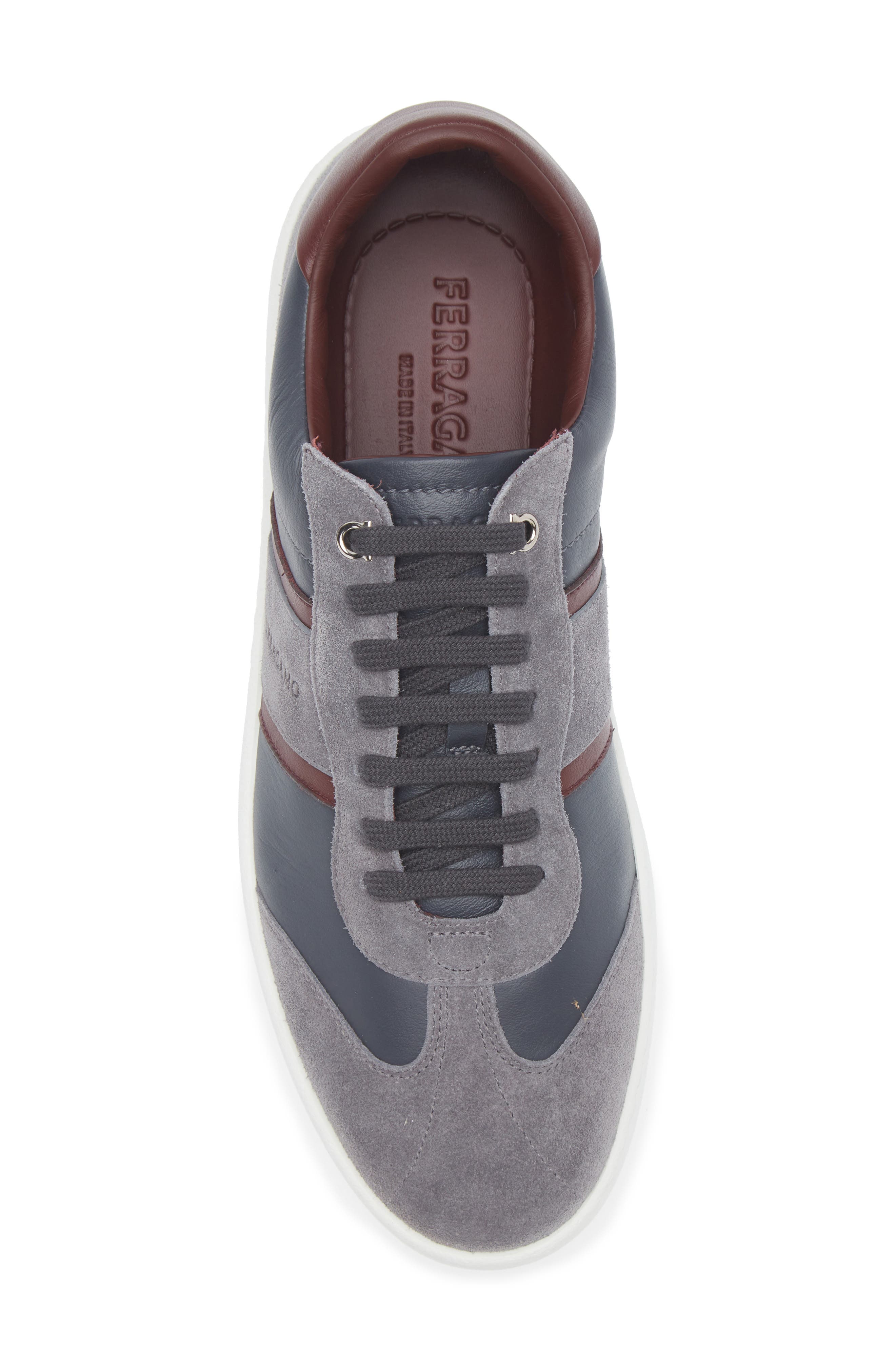 FERRAGAMO Achille 1 Low Top Sneaker, Alternate, color, Stromboli Sand Cordovan