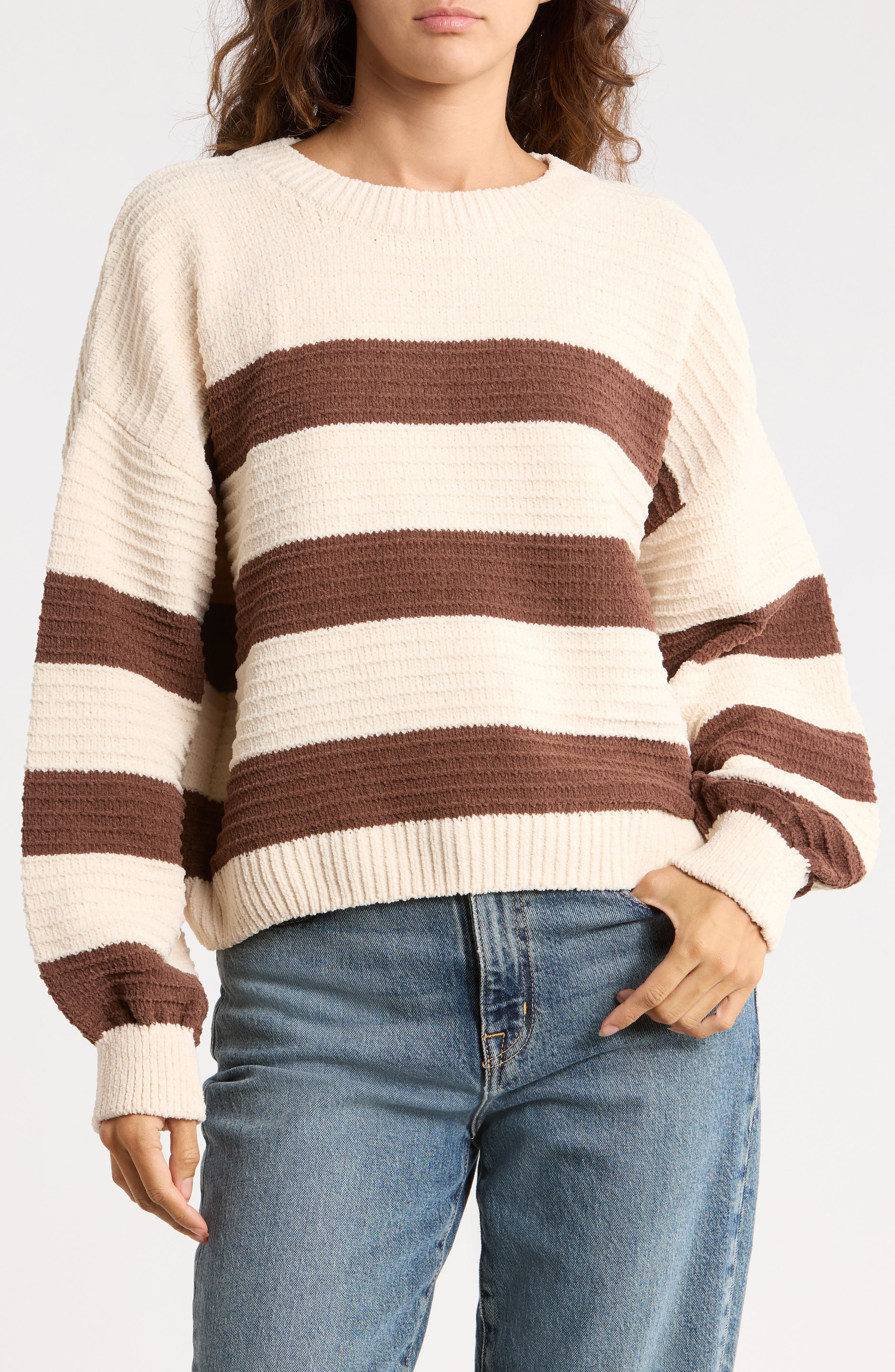 Striped Chenille Sweater