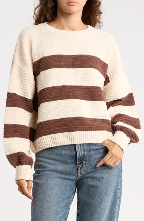 Striped Chenille Sweater