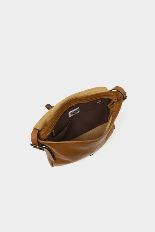 Osprey London The Lorenzo Medium Leather Messenger Bag In Brown