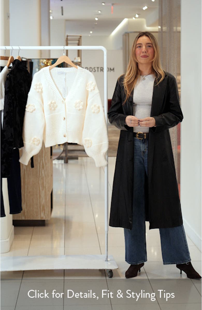 Harlee Floral Appliqué Cardigan, sales video thumbnail