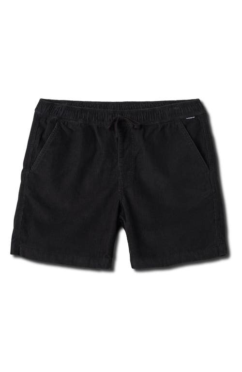 Quiksilver Taxer Corduroy Drawstring Shorts In Phantom