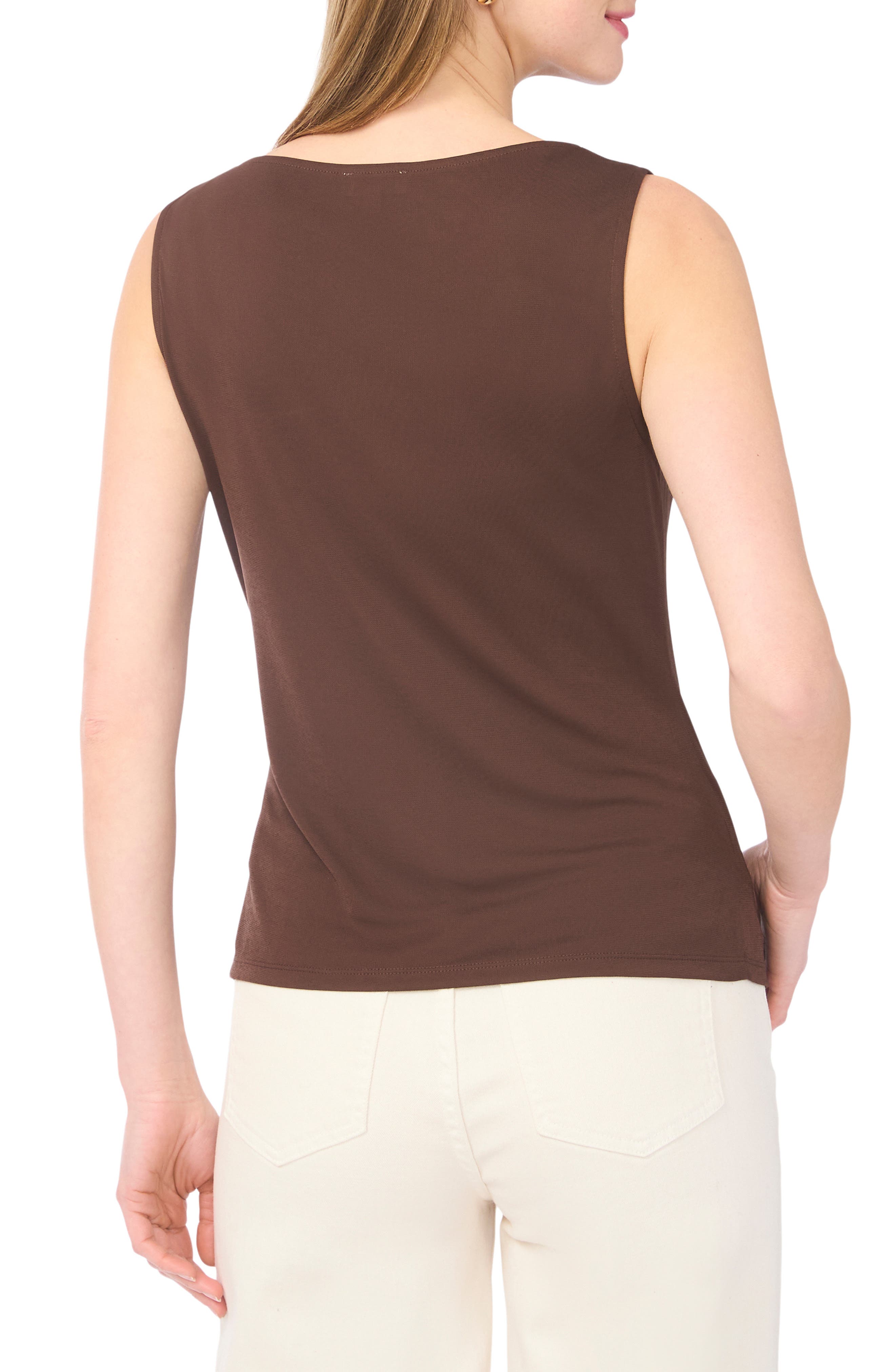 Asymmetric Neck Sleeveless Top - image 2