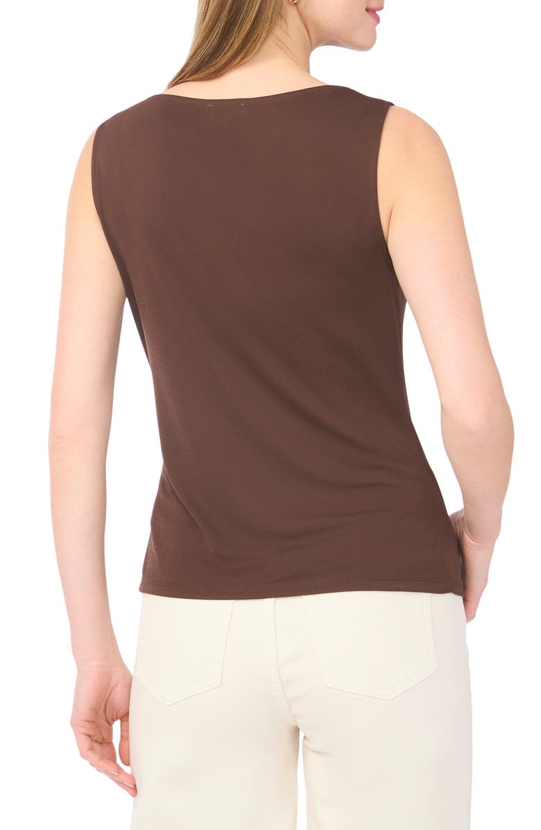 Parker Asymmetric Neck Sleeveless Top, Alternate, color, Shaved Chocolate