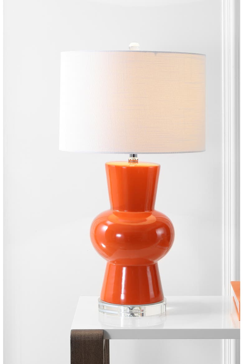 Julia 28.5" Ceramic LED Table Lamp, Alternate, color, Coral