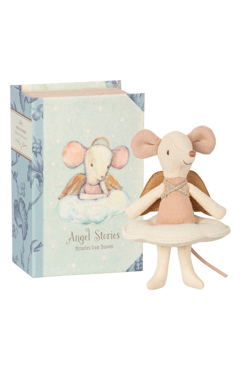 Maileg Angel Mouse in a Book, Main, color,