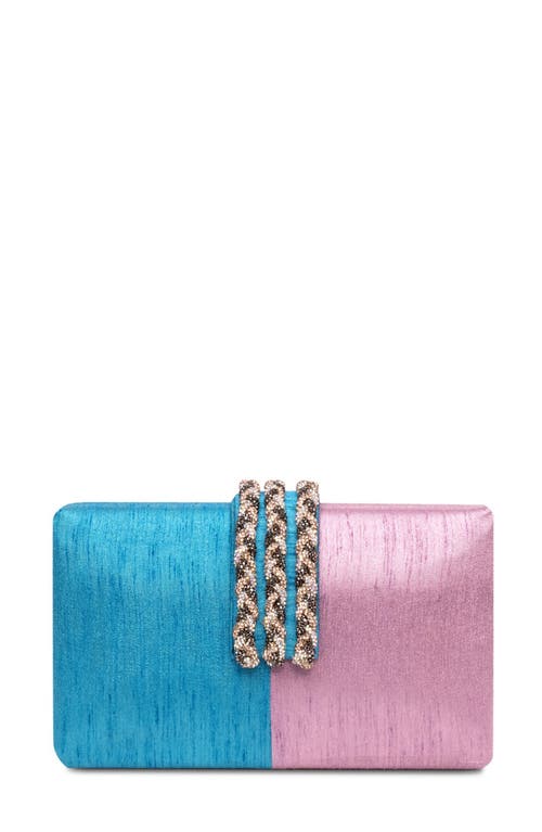 Simitri Color Block Braided Clutch In Multi
