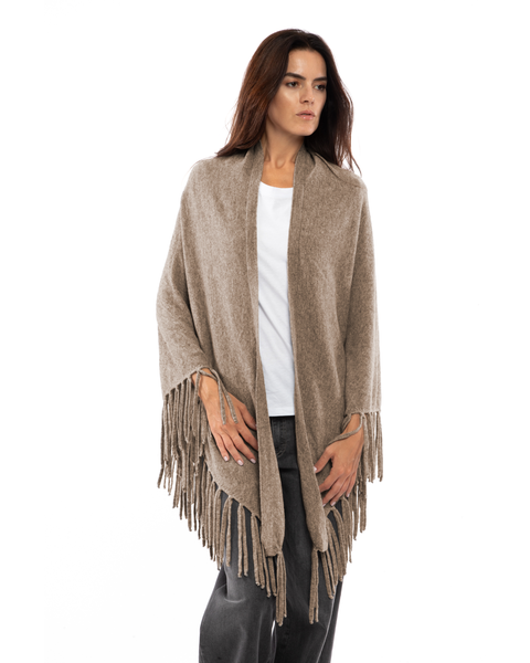 Pure Cashmere Fringe Wrap