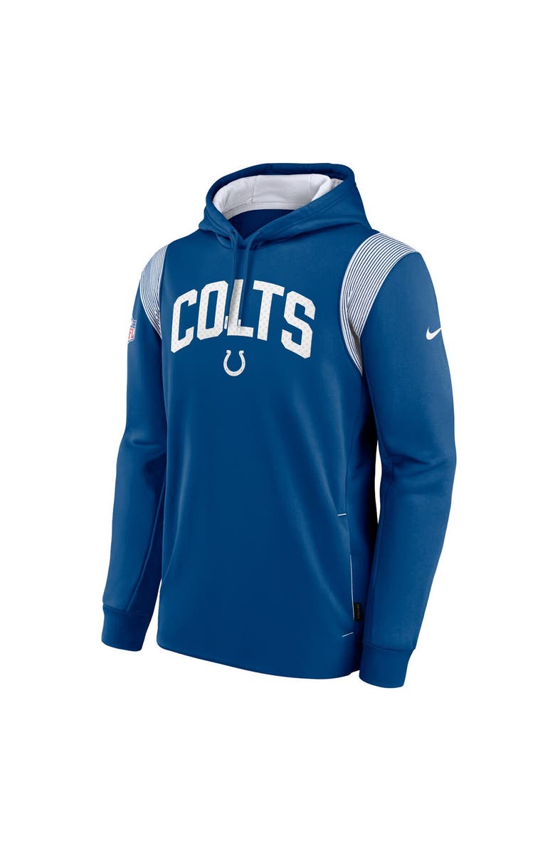 Nike Men's Nike Royal Indianapolis Colts Sideline Athletic Stack Performance Pullover Hoodie, Alternate, color, Royal