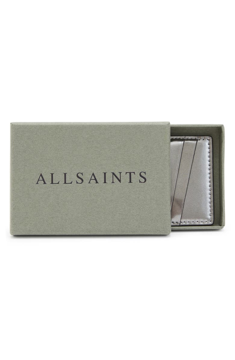 AllSaints Callie Leather Card Case, Alternate, color, 