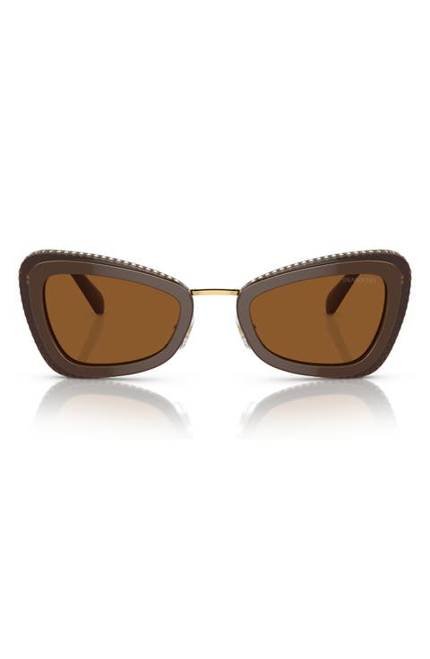 52mm Irregular Cat Eye Sunglasses
