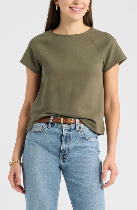 Short Sleeve Terry Sweatshirt