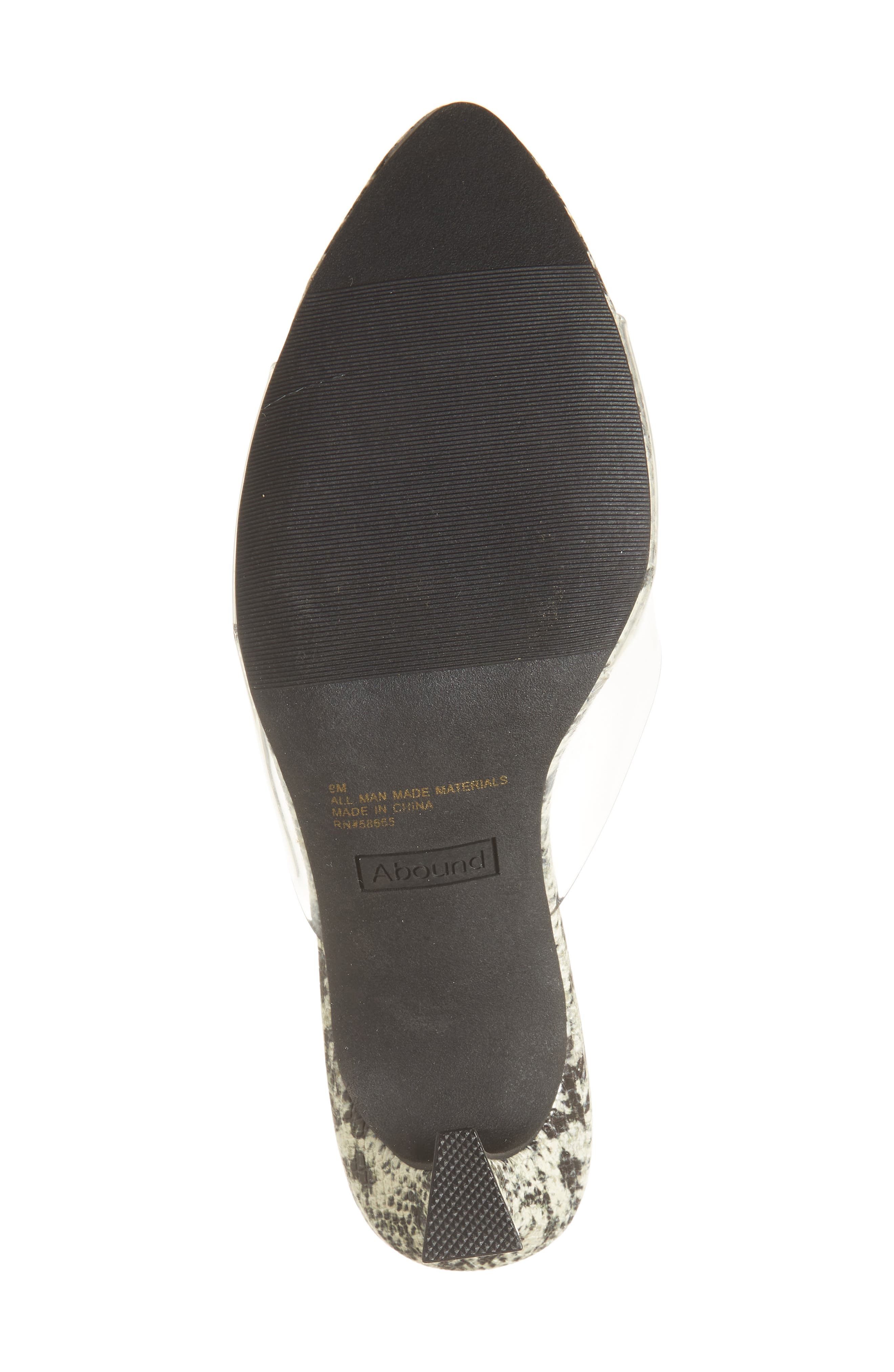 Abound Alana Slide Sandal, Alternate, color, Black/White Snake Print- Clear