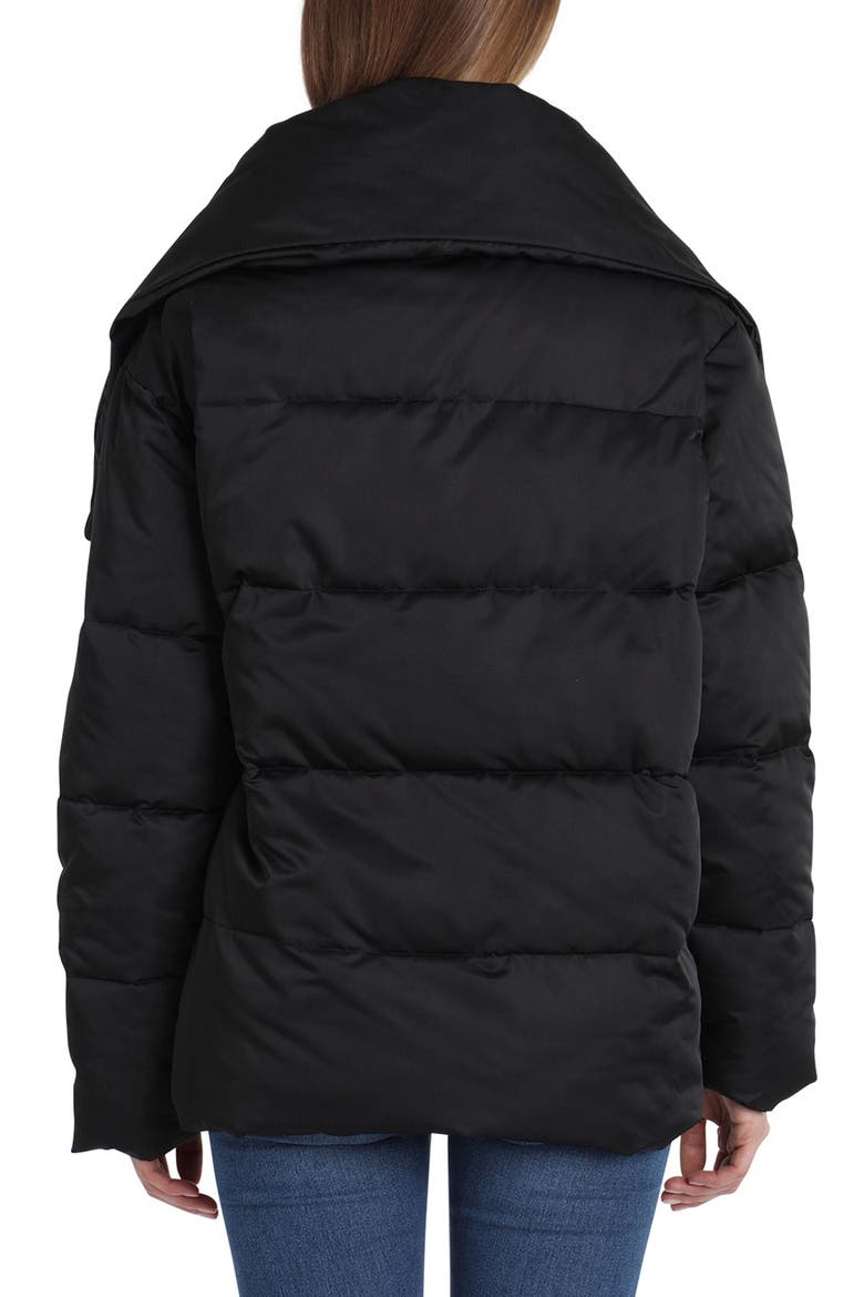 Wrap Puffer Jacket, Alternate, color, BLACK