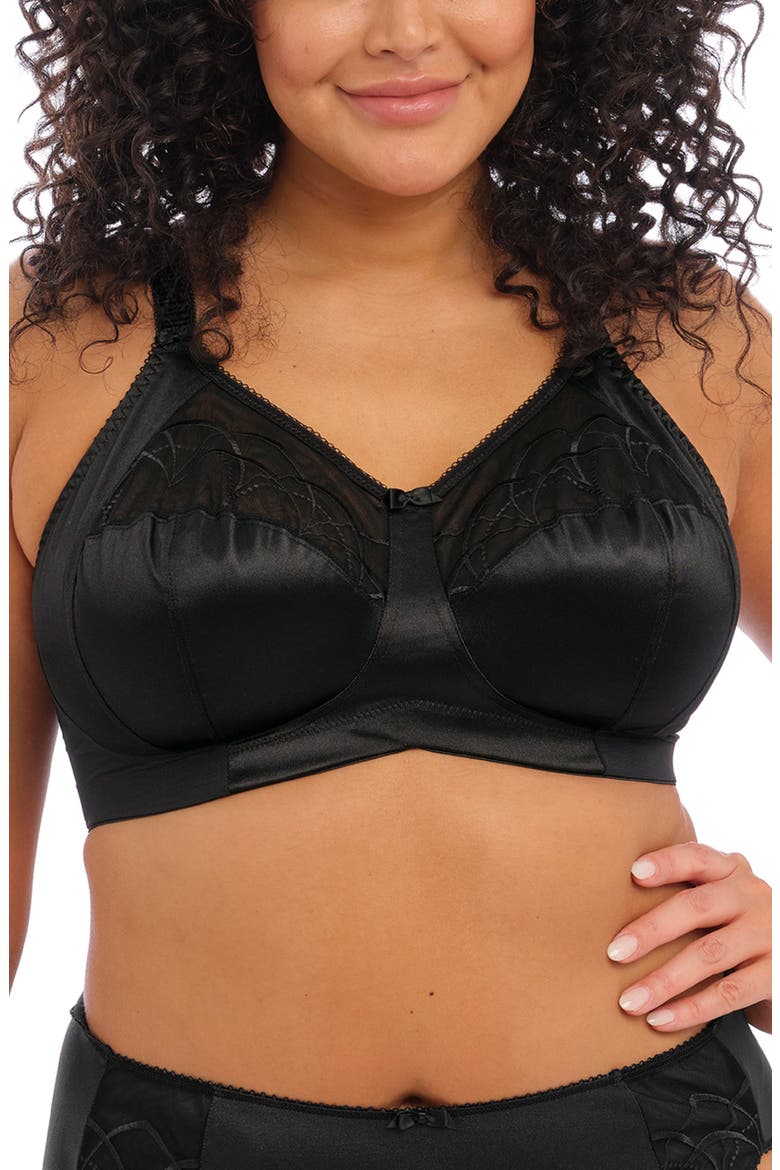 Cate Full Figure Soft Cup Bra, Main, color, BLACK