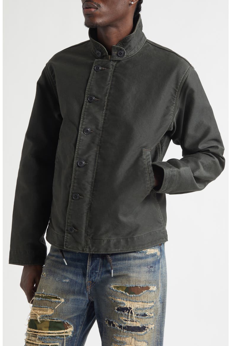 Jungle Cloth Bower Corduroy Collar Deck Jacket, Alternate, color, VINTAGE BLACK