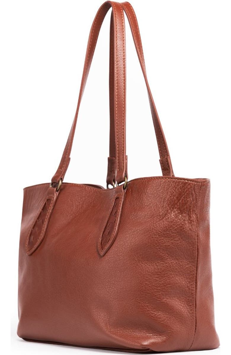 Deux Mains Mid Tote, Alternate, color, Mahogany