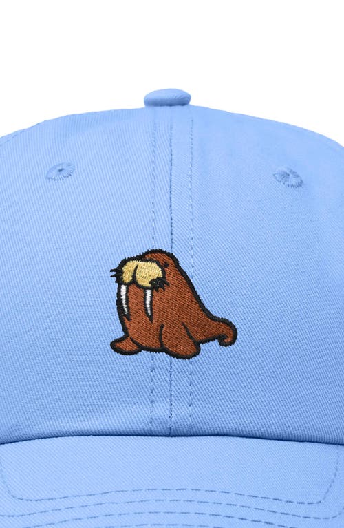 Dalix Walrus Embroidered Outdoor Cap In Light Blue