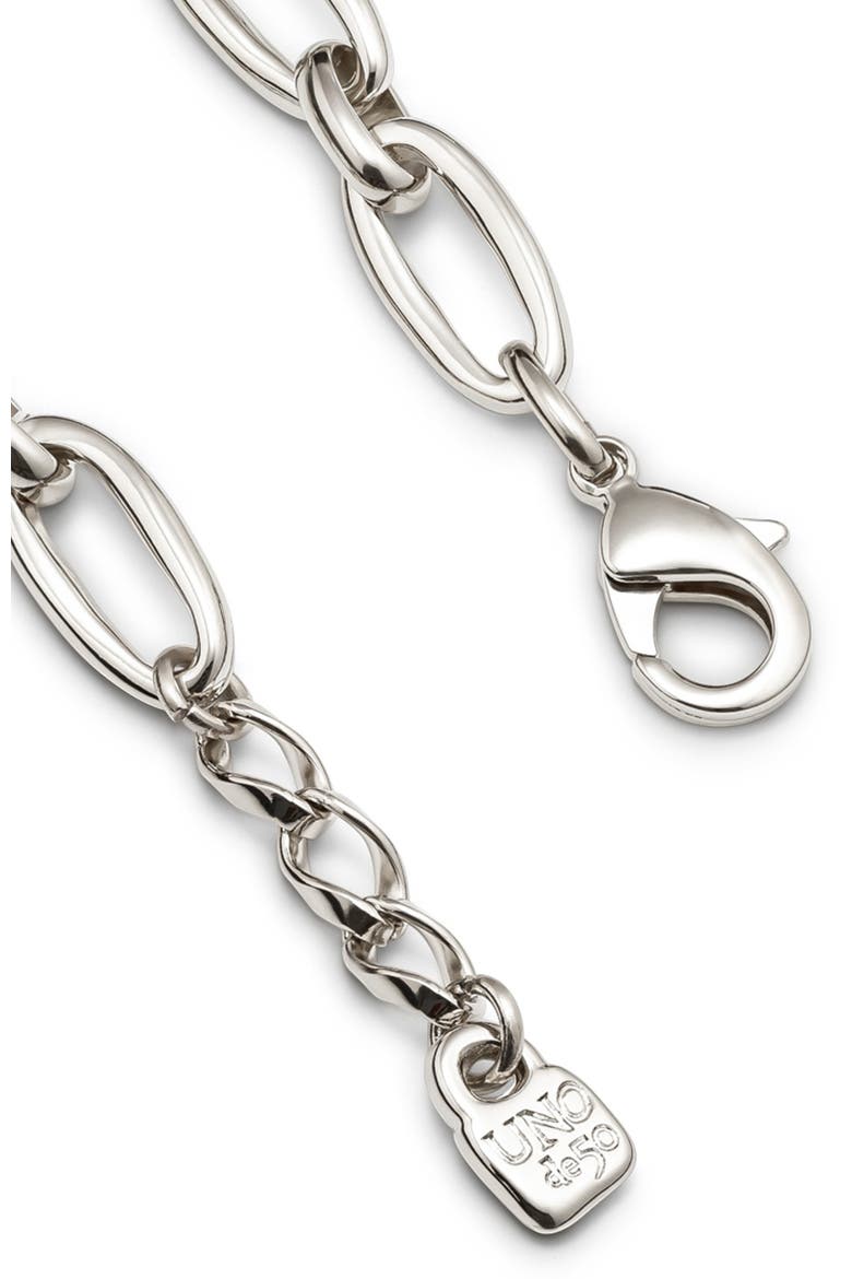 Oval Link Carabiner Bracelet, Alternate, color, Silver