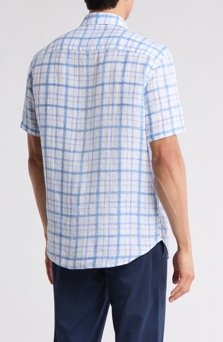 Bugatchi Orson Short Sleeve Linen Woven Shirt, Alternate, color,