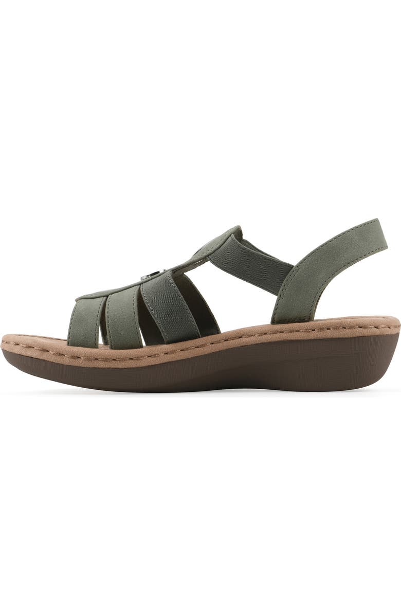 CLIFFS BY WHITE MOUNTAIN Casimir Grommet Stud Wedge Sandal, Alternate, color, Sage/ Nubuck