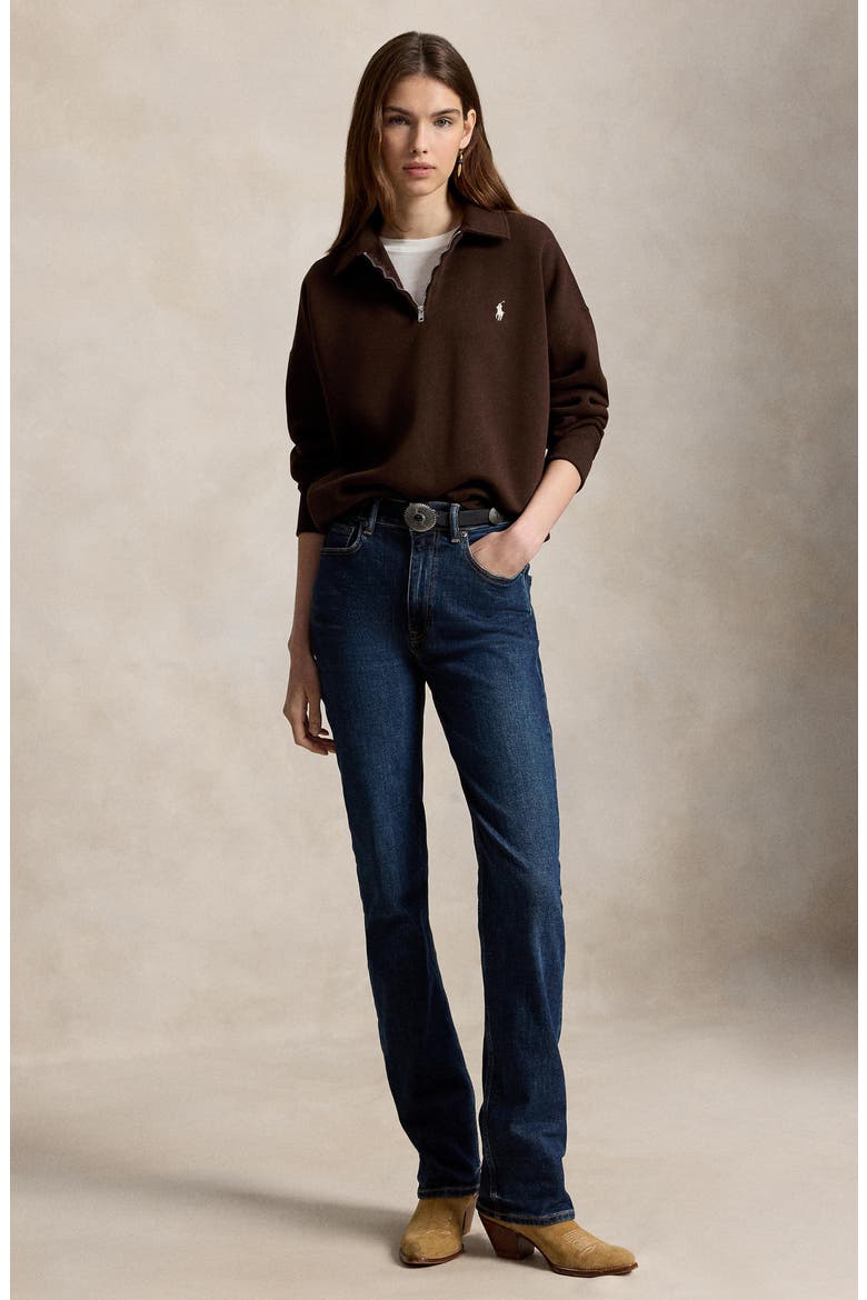 Arctic Fleece Quarter Zip Pullover, Alternate, color, BROWN