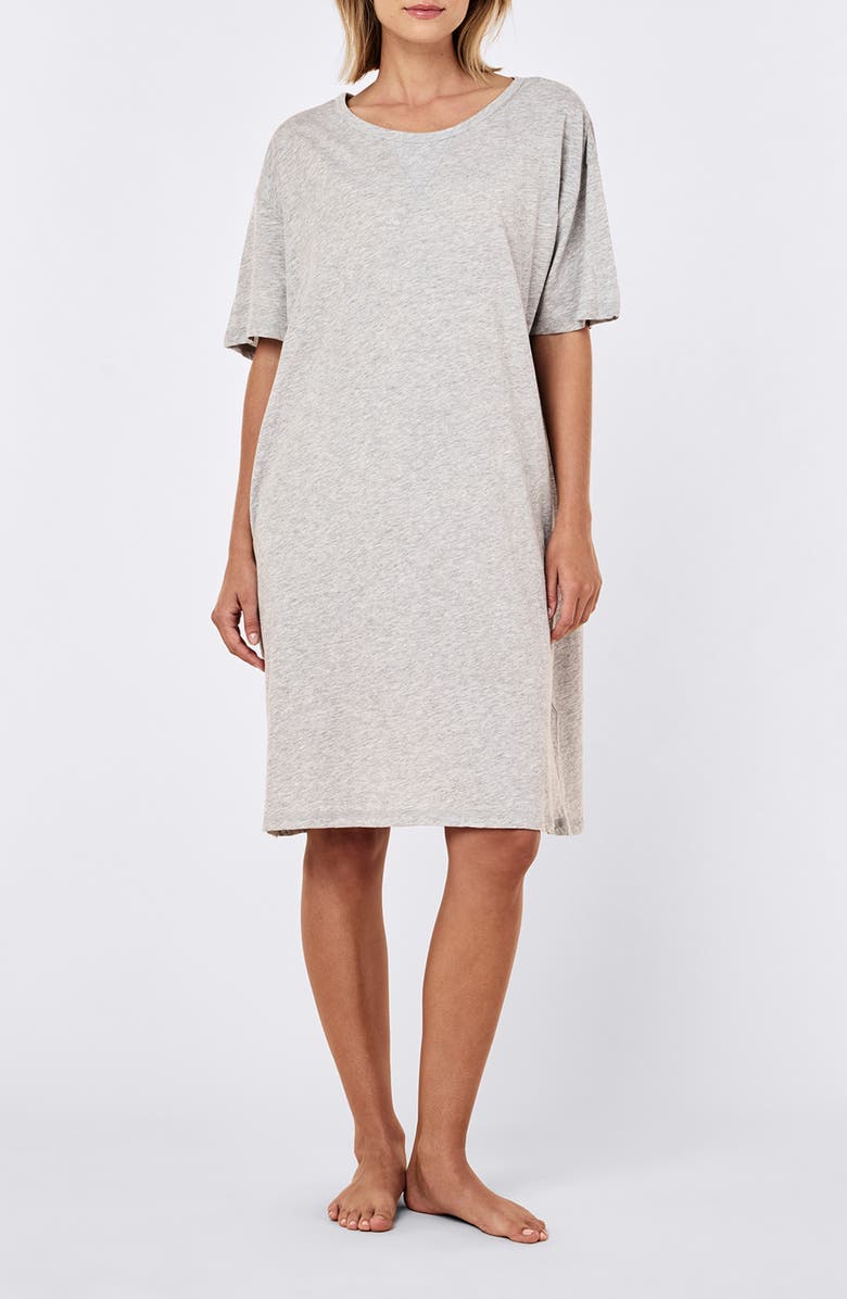 Papinelle Jada Organic Cotton Nightgown, Main, color, Grey