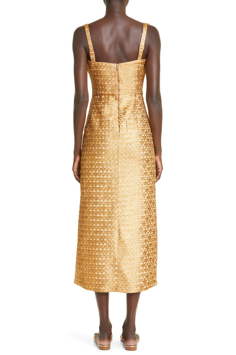 Ideal Universe Cutout Dress, Alternate, color, GOLD