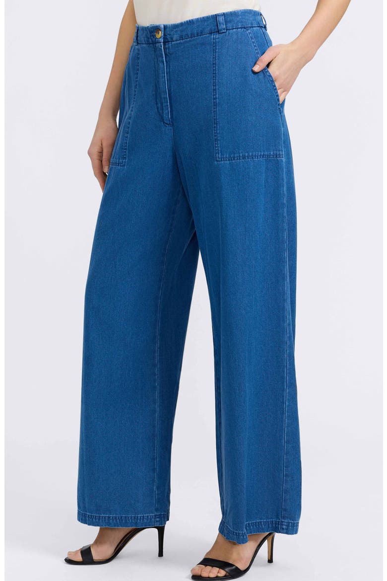 Blaire Wide Leg Denim Pants, Alternate, color, MEDIUM WASH