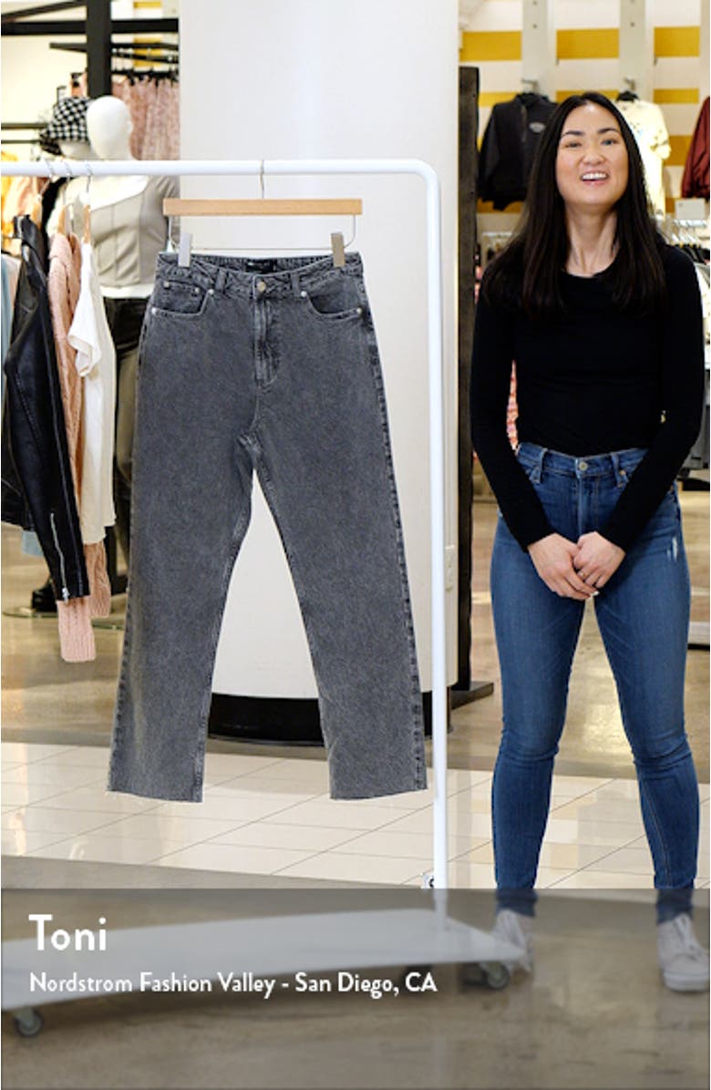 '90s High Waist Crop Straight Leg Jeans, sales video thumbnail