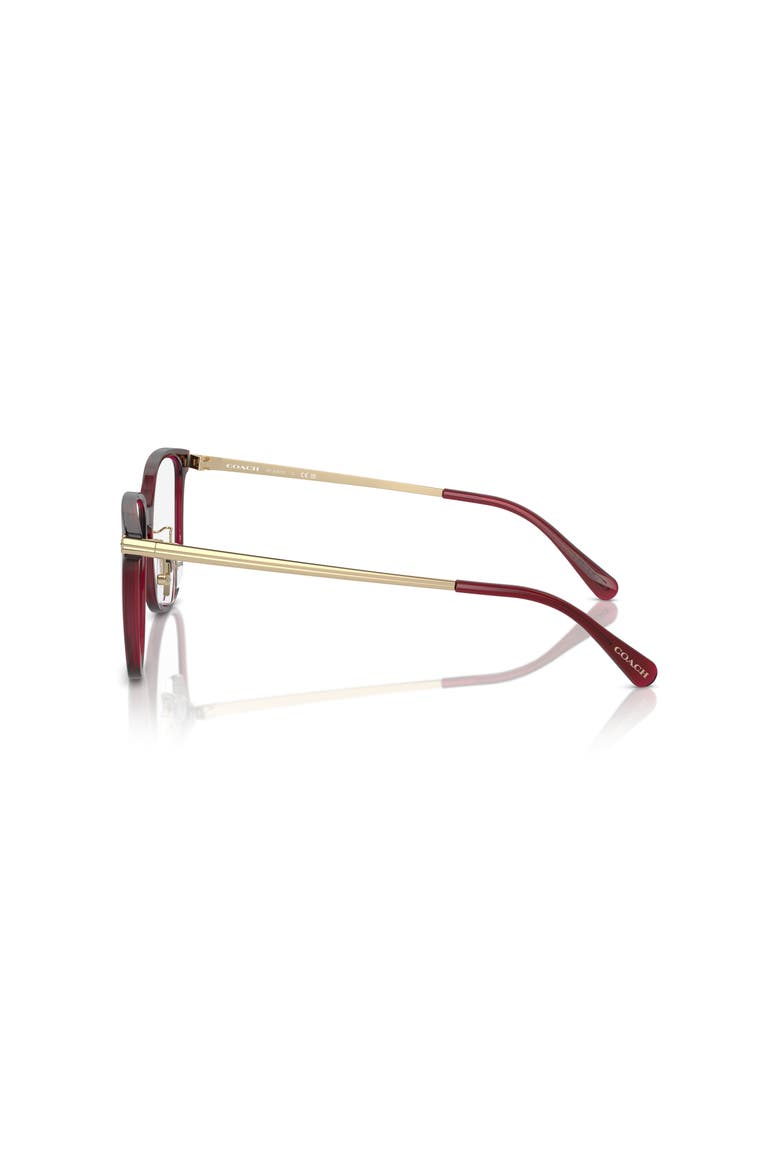 54mm Square optical glasses, Alternate, color, Red