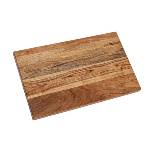 Storied Home Large Acacia And Mango Wood Rectangle Cheese And Cutting Board In Brown