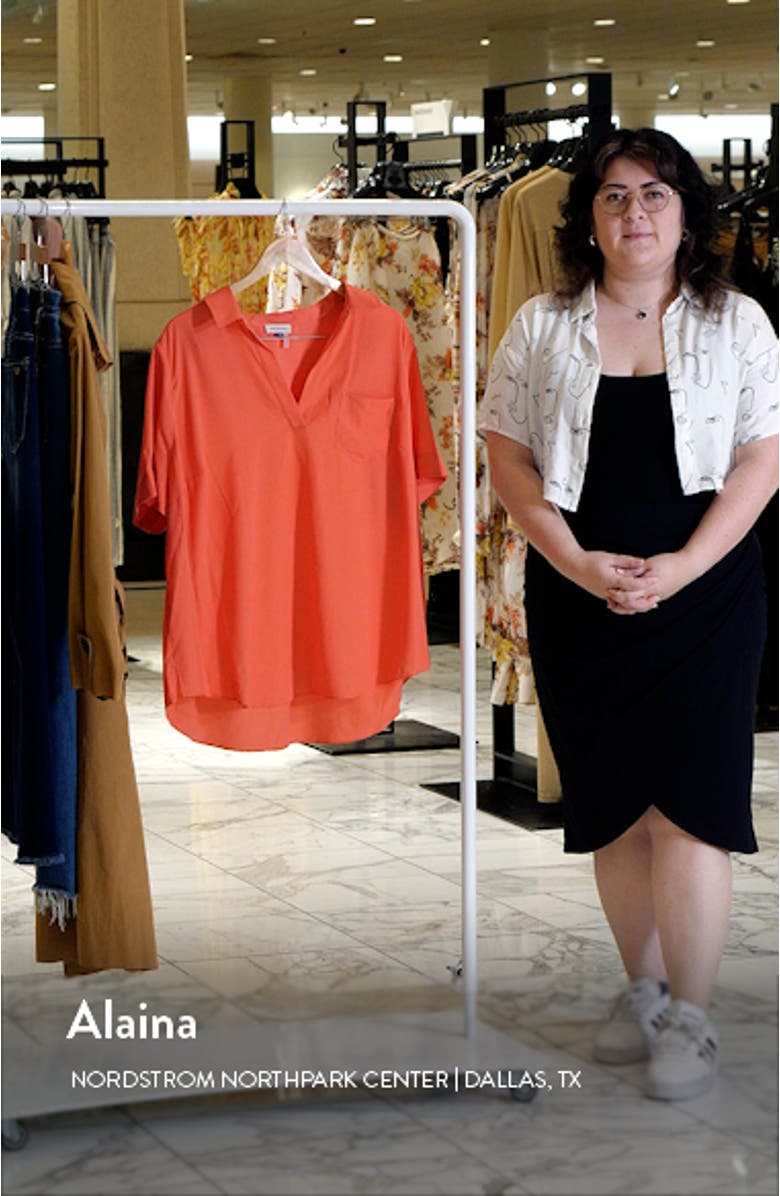 Patch Pocket Collared Blouse, sales video thumbnail