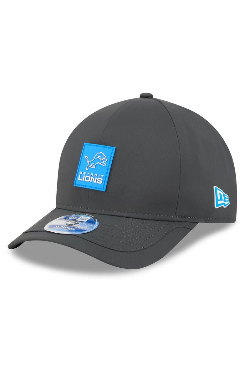 New Era Men's New Era Charcoal Detroit Lions 2025 Sideline Cold Weather 9FORTY M-Crown Adjustable Hat, Main, color, Charcoal