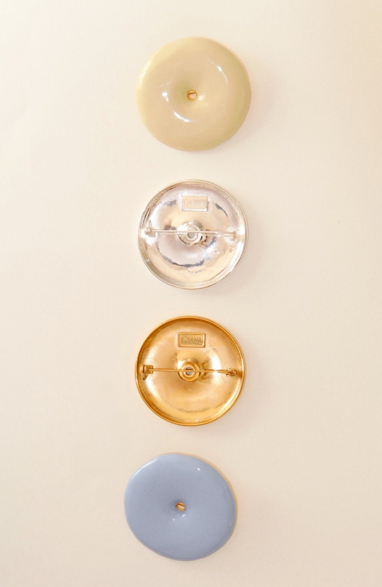 Joiana Jewelry Donut Brooch, Alternate, color, White Silver