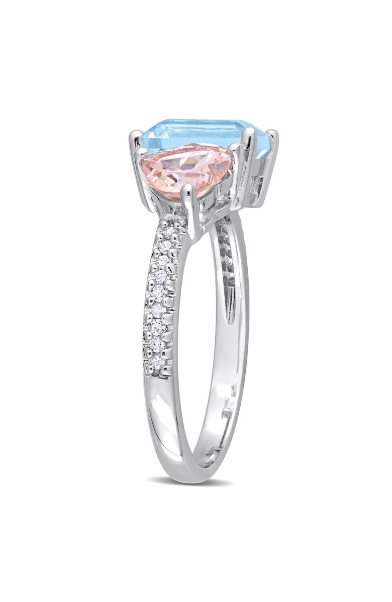 Julianna B. Topaz, Morganite & Diamond 2-Stone Ring, Alternate, color, Topaz