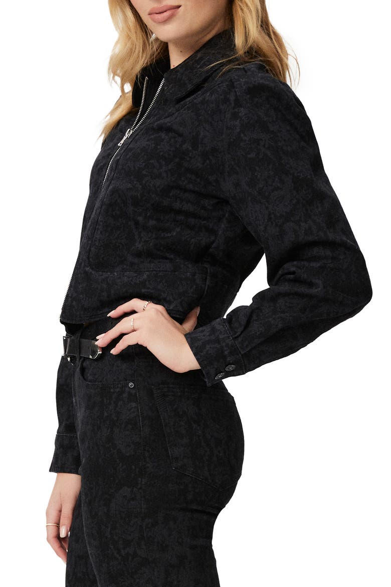 Evelyn Laser Floral Jacket, Alternate, color, BLACK LASER FLORAL