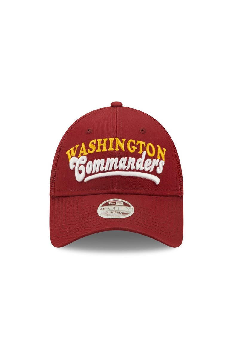 New Era Women's New Era   Burgundy Washington Commanders Team Trucker 9FORTY Snapback Hat, Alternate, color, 
