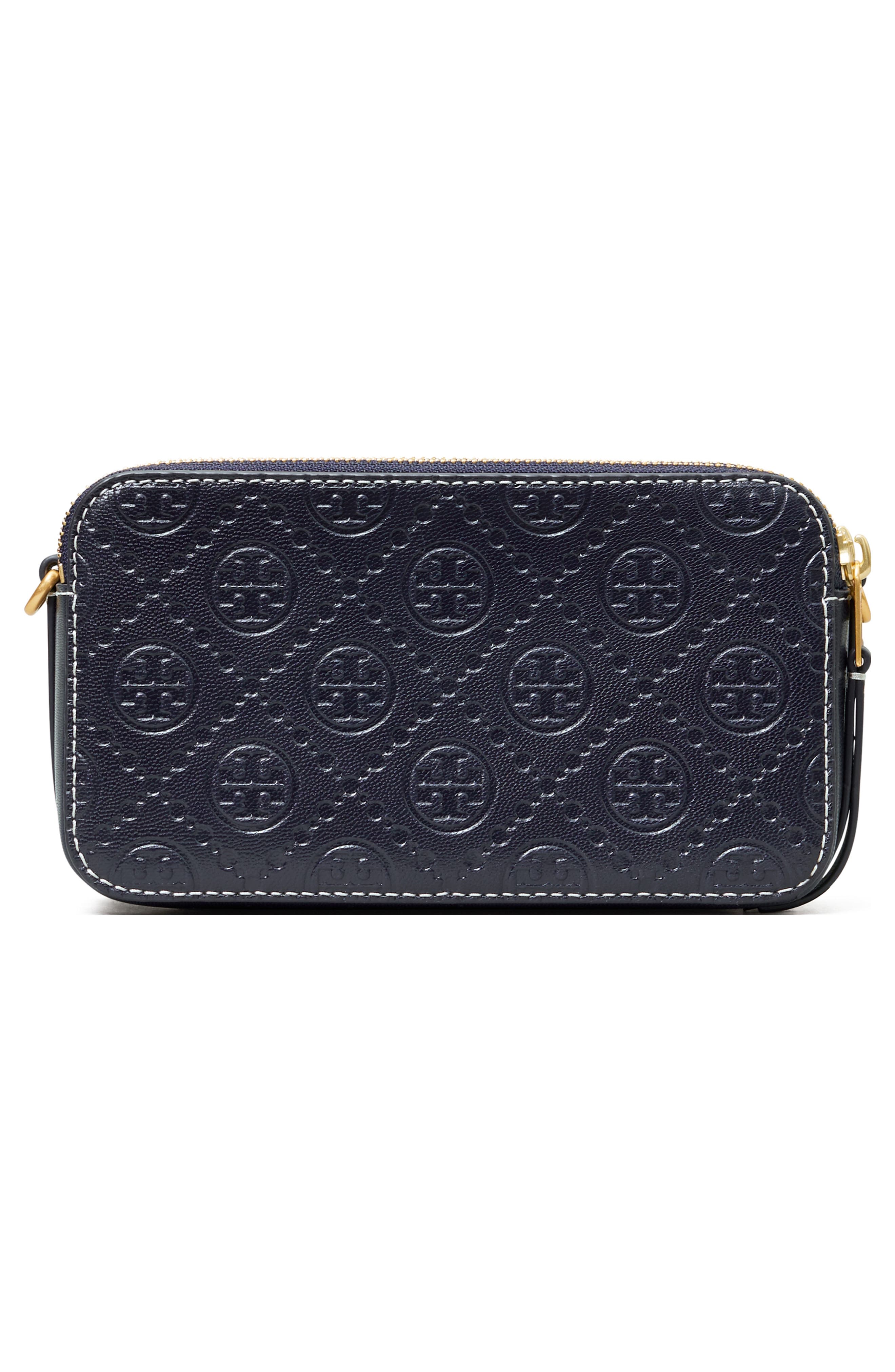 Tory Burch T Monogram Leather Double Zip Mini Bag, Alternate, color, 