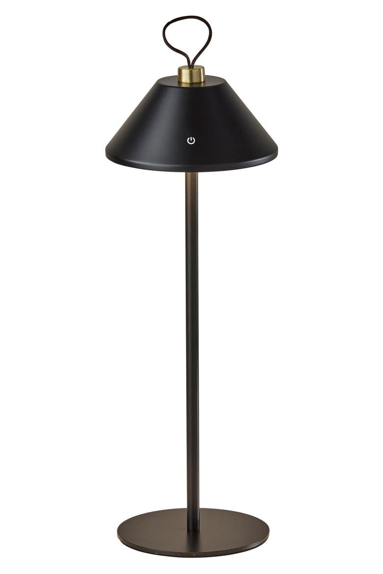 Danny Cordless LED Lamp, Main, color, BLACK / ANTIQUE BRASS