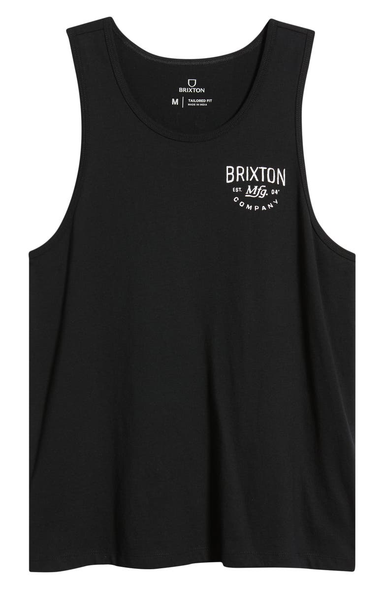 Brixton Fremont Logo Tank Top, Alternate, color, Black