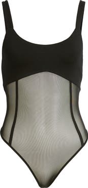 Tiger Mist Valora Sheer Detail Sleeveless Bodysuit