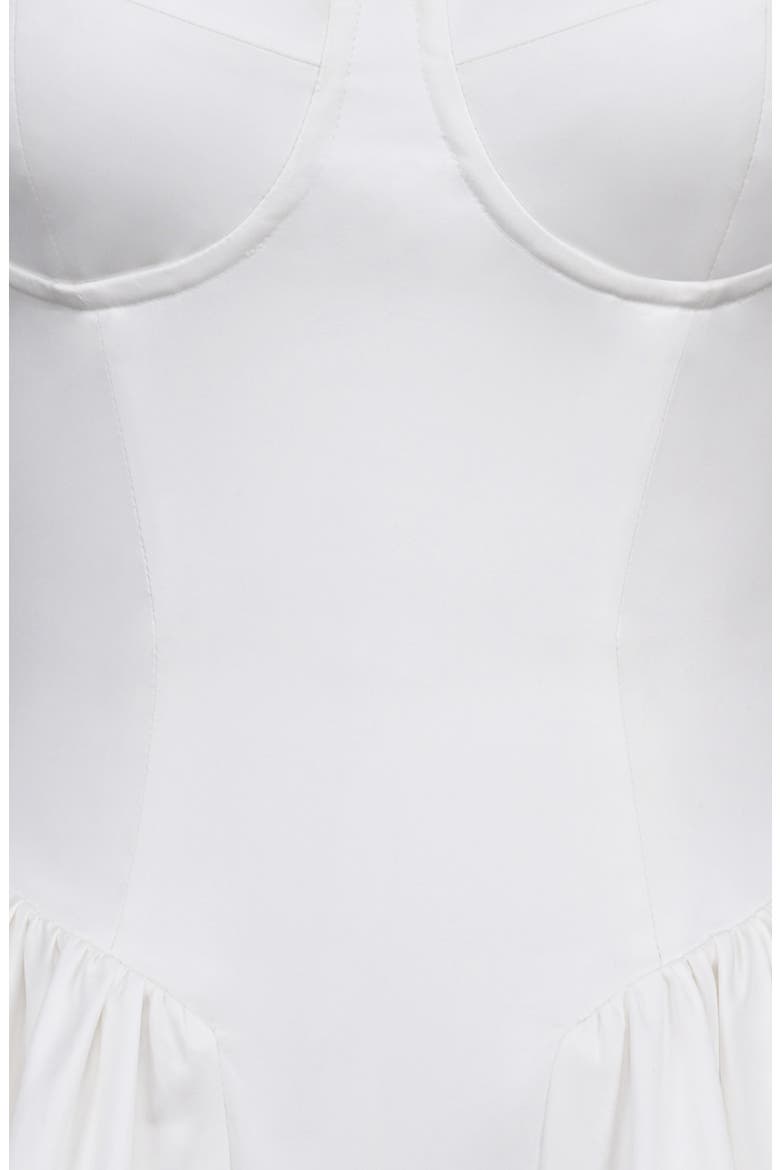 Samaria Corset Fit & Flare Dress, Alternate, color, WHITE