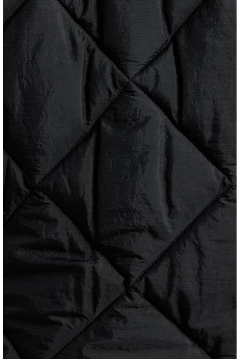 Crop Diamond Quilted Jacket, Alternate, color, BLACK