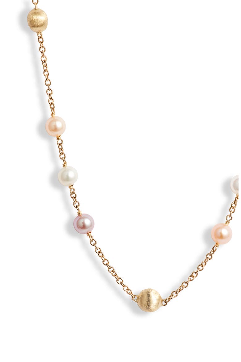 Africa 18K Yellow Gold & Multicolor Pearl Statement Necklace, Alternate, color, YELLOW GOLD/ PEARL