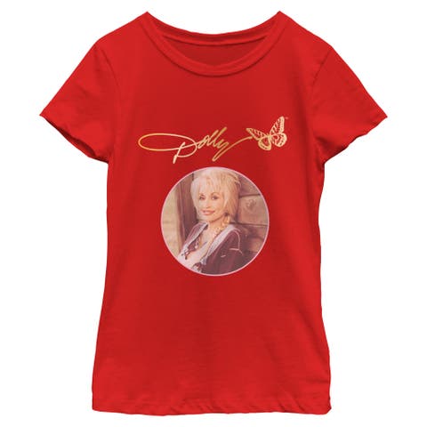 Girls' Golden Signature Portrait Short Sleeve T-shirt